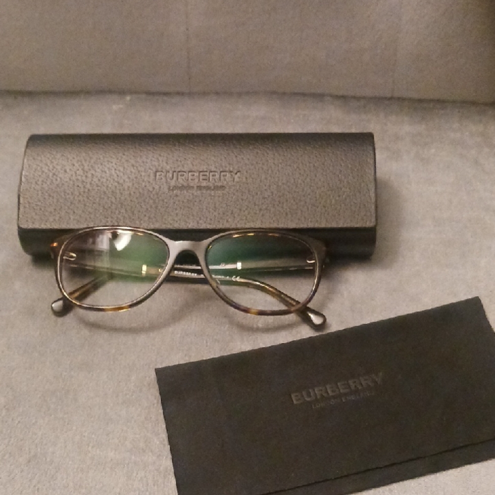 Burberry Nova Check Tortoise Shell Glasses with  Case